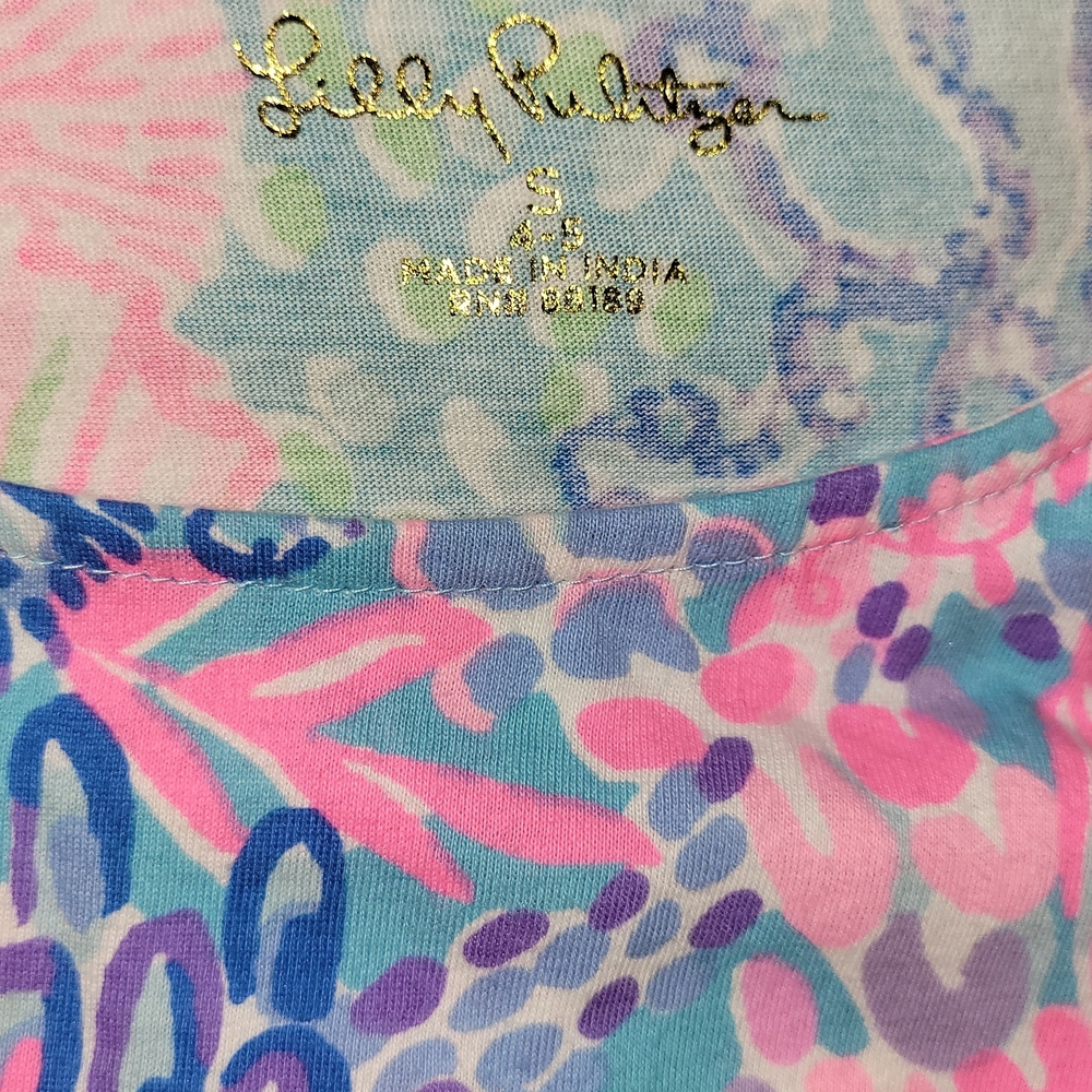 Lilly Pulitzer Girls  Geanna  Swing Dress In Splendor In The Sand  Size  S - Picture 7 of 11